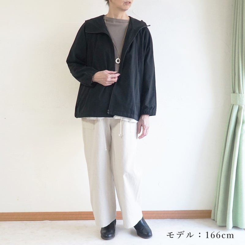 Branch m‘.,ブランチエム,ナチュラル,30代,40代,50代,60代,リネン,ゆったり,ジャケット,ブルゾン,フードジャケット,撥水,フード,アウター,ライトアウター,マンパ,マウンテンパーカー