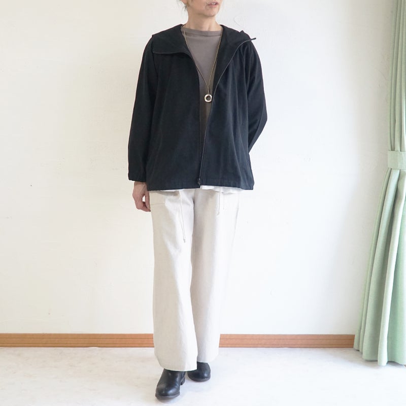 Branch m‘.,ブランチエム,ナチュラル,30代,40代,50代,60代,リネン,ゆったり,ジャケット,ブルゾン,フードジャケット,撥水,フード,アウター,ライトアウター,マンパ,マウンテンパーカー