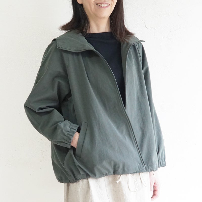 Branch m‘.,ブランチエム,ナチュラル,30代,40代,50代,60代,リネン,ゆったり,ジャケット,ブルゾン,フードジャケット,撥水,フード,アウター,ライトアウター,マンパ,マウンテンパーカー