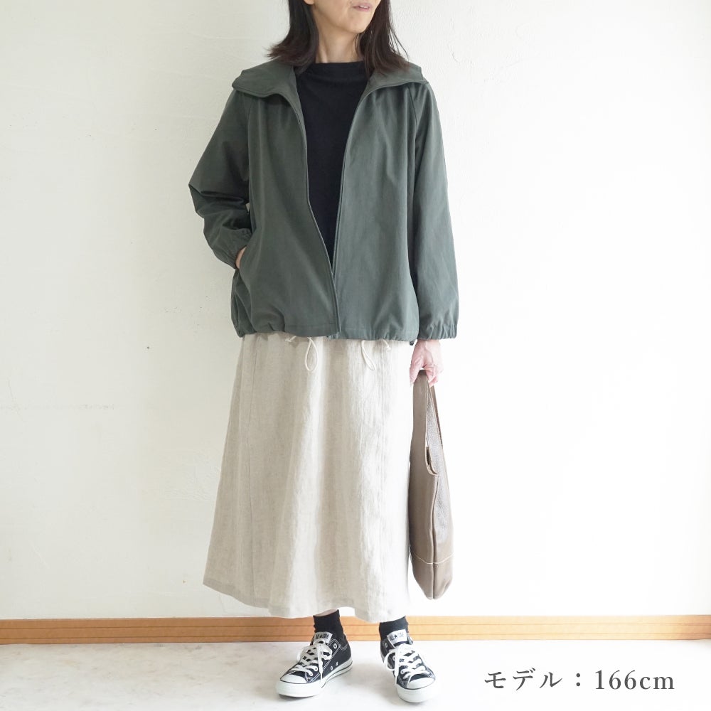 Branch m‘.,ブランチエム,ナチュラル,30代,40代,50代,60代,リネン,ゆったり,ジャケット,ブルゾン,フードジャケット,撥水,フード,アウター,ライトアウター,マンパ,マウンテンパーカー