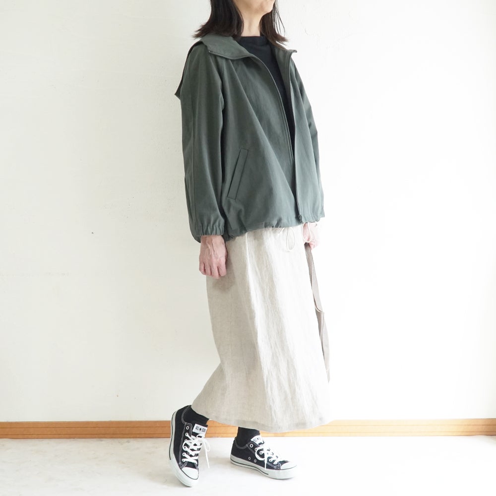 Branch m‘.,ブランチエム,ナチュラル,30代,40代,50代,60代,リネン,ゆったり,ジャケット,ブルゾン,フードジャケット,撥水,フード,アウター,ライトアウター,マンパ,マウンテンパーカー