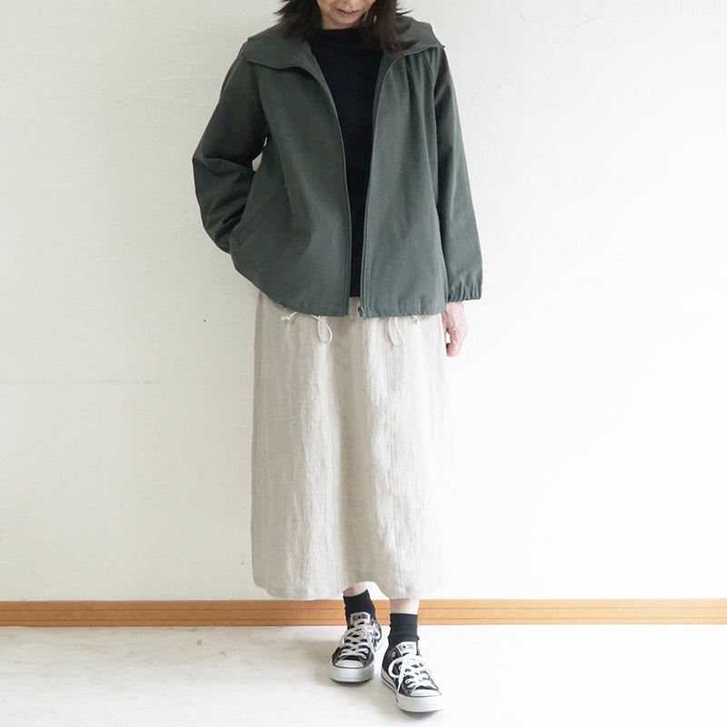 Branch m‘.,ブランチエム,ナチュラル,30代,40代,50代,60代,リネン,ゆったり,ジャケット,ブルゾン,フードジャケット,撥水,フード,アウター,ライトアウター,マンパ,マウンテンパーカー