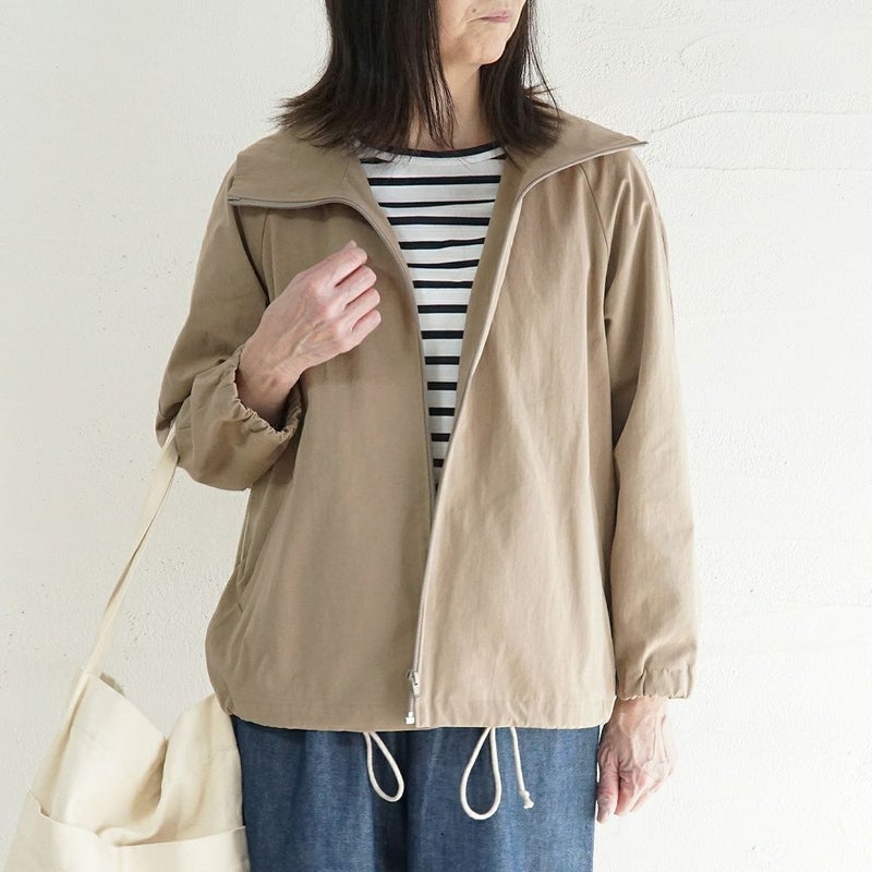 Branch m‘.,ブランチエム,ナチュラル,30代,40代,50代,60代,リネン,ゆったり,ジャケット,ブルゾン,フードジャケット,撥水,フード,アウター,ライトアウター,マンパ,マウンテンパーカー