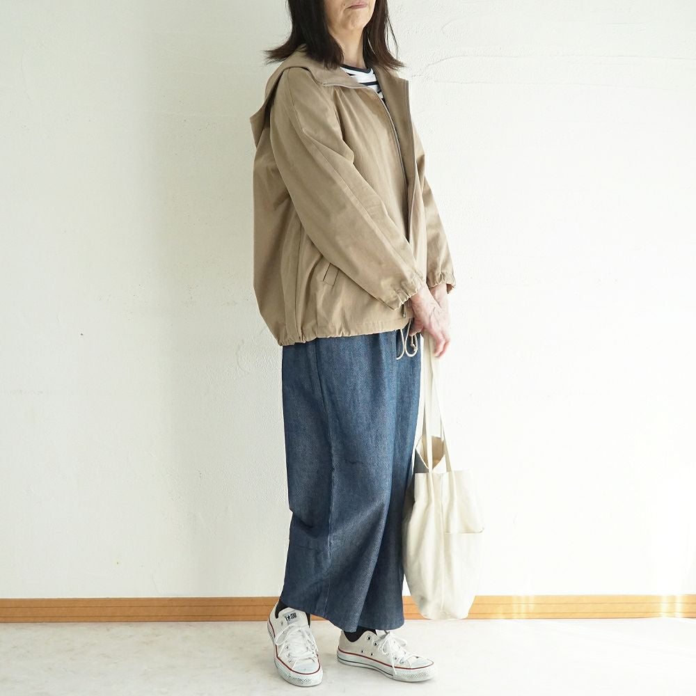 Branch m‘.,ブランチエム,ナチュラル,30代,40代,50代,60代,リネン,ゆったり,ジャケット,ブルゾン,フードジャケット,撥水,フード,アウター,ライトアウター,マンパ,マウンテンパーカー