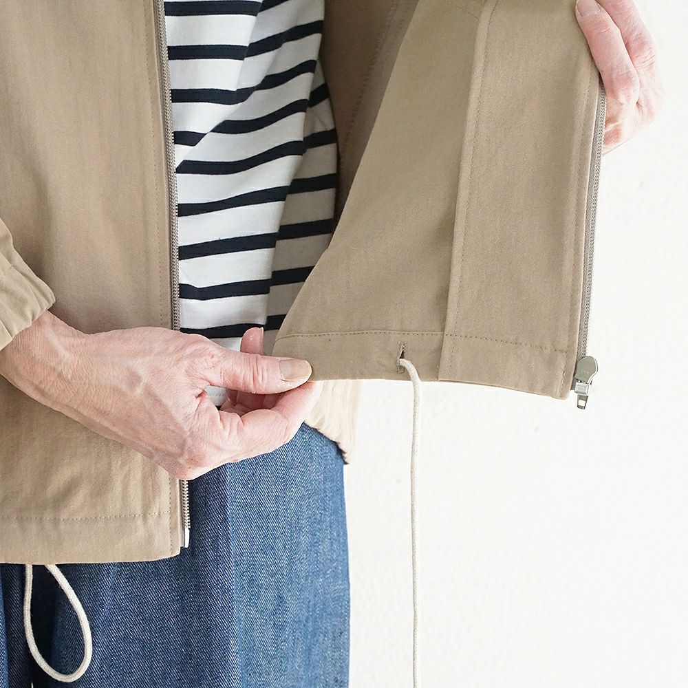 Branch m‘.,ブランチエム,ナチュラル,30代,40代,50代,60代,リネン,ゆったり,ジャケット,ブルゾン,フードジャケット,撥水,フード,アウター,ライトアウター,マンパ,マウンテンパーカー