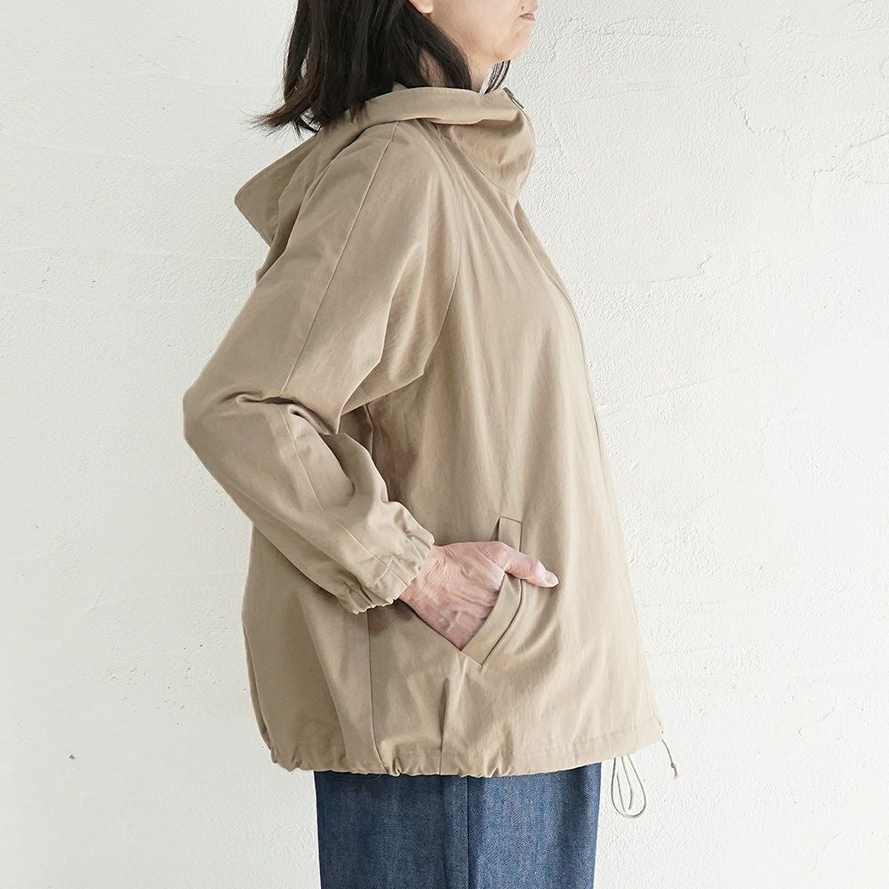 Branch m‘.,ブランチエム,ナチュラル,30代,40代,50代,60代,リネン,ゆったり,ジャケット,ブルゾン,フードジャケット,撥水,フード,アウター,ライトアウター,マンパ,マウンテンパーカー