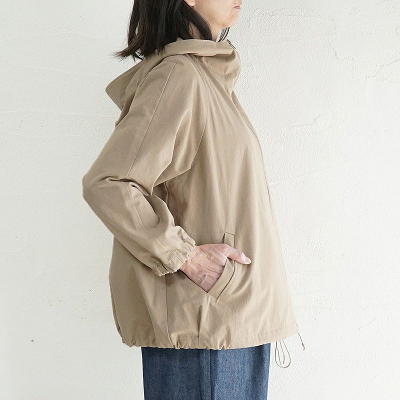 Branch m‘.,ブランチエム,ナチュラル,30代,40代,50代,60代,リネン,ゆったり,ジャケット,ブルゾン,フードジャケット,撥水,フード,アウター,ライトアウター,マンパ,マウンテンパーカー