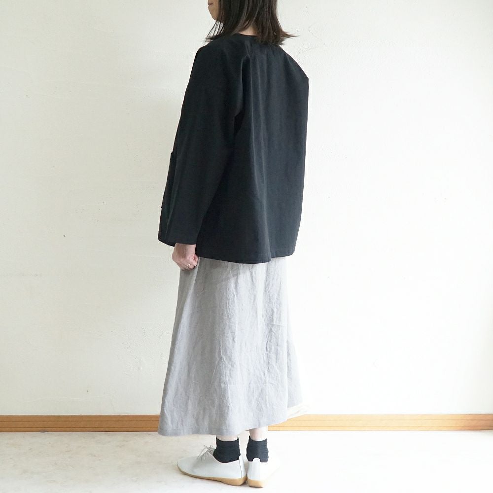 Branch m‘.,ブランチエム,ナチュラル,30代,40代,50代,60代,リネン,ゆったり,ジャケット,ブルゾン,コート,撥水,ノーカラー,ノーカラーコート,ノーカラージャケット,撥水コート,