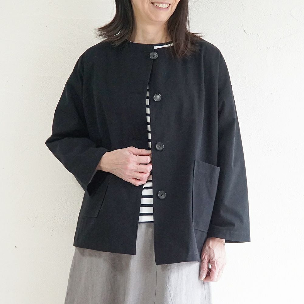 Branch m‘.,ブランチエム,ナチュラル,30代,40代,50代,60代,リネン,ゆったり,ジャケット,ブルゾン,コート,撥水,ノーカラー,ノーカラーコート,ノーカラージャケット,撥水コート,