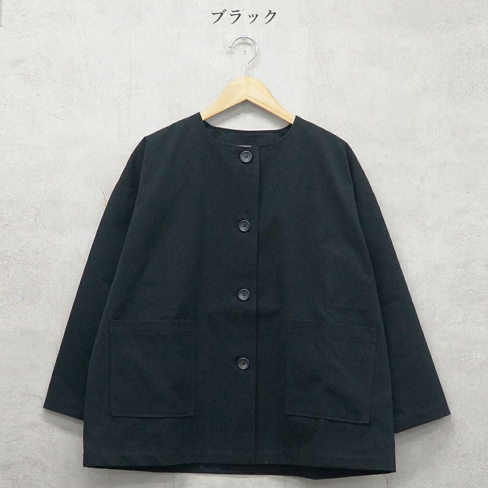 Branch m‘.,ブランチエム,ナチュラル,30代,40代,50代,60代,リネン,ゆったり,ジャケット,ブルゾン,コート,撥水,ノーカラー,ノーカラーコート,ノーカラージャケット,撥水コート,