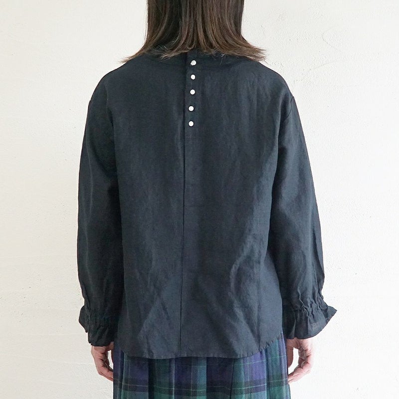 Branch m‘.,ブランチエム,ナチュラル,30代,40代,50代,60代,リネン,ゆったり,blouse,ブラウス,リネンブラウス,フリルブラウス,チェックブラウス,