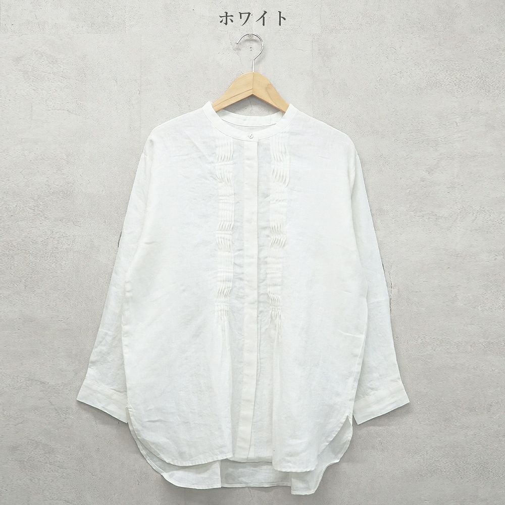 Branch m‘.,ブランチエム,ナチュラル,30代,40代,50代,60代,リネン,ゆったり,blouse,ブラウス,リネンブラウス,チュニック,チュニックブラウス,リネンチュニック,ピンタック,ピンタックブラウス,ピンタックチュニック