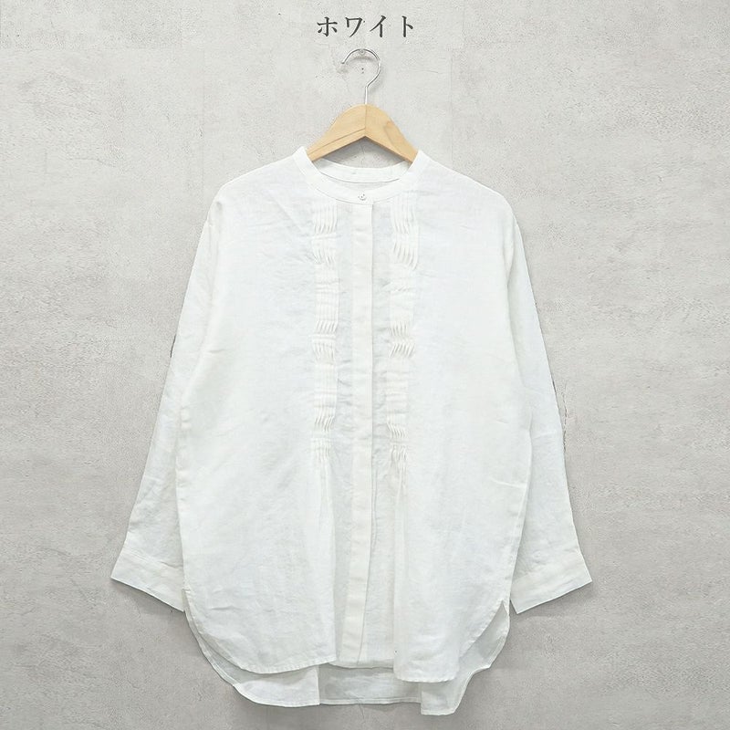 Branch m‘.,ブランチエム,ナチュラル,30代,40代,50代,60代,リネン,ゆったり,blouse,ブラウス,リネンブラウス,チュニック,チュニックブラウス,リネンチュニック,ピンタック,ピンタックブラウス,ピンタックチュニック