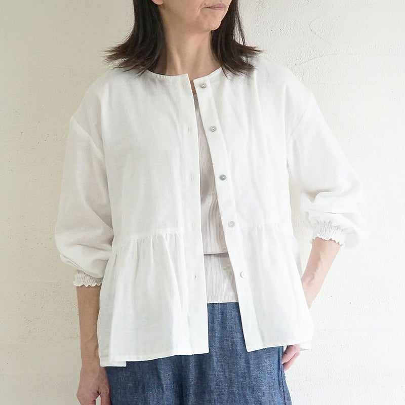 Branch m‘.,ブランチエム,ナチュラル,30代,40代,50代,60代,コットン,ゆったり,blouse,ブラウス,ガーゼ,ダブルガーゼ,コットンブラウス,ギャザーブラウス,