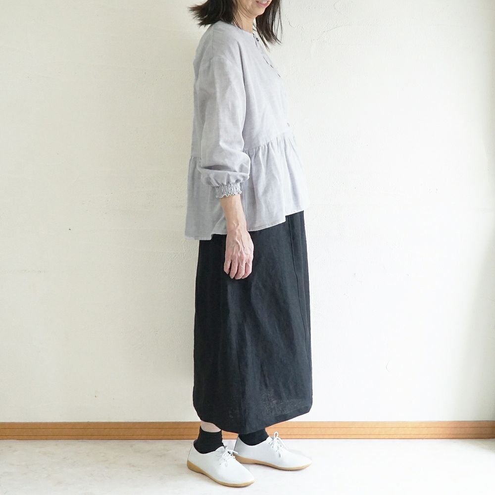 Branch m‘.,ブランチエム,ナチュラル,30代,40代,50代,60代,コットン,ゆったり,blouse,ブラウス,ガーゼ,ダブルガーゼ,コットンブラウス,ギャザーブラウス,