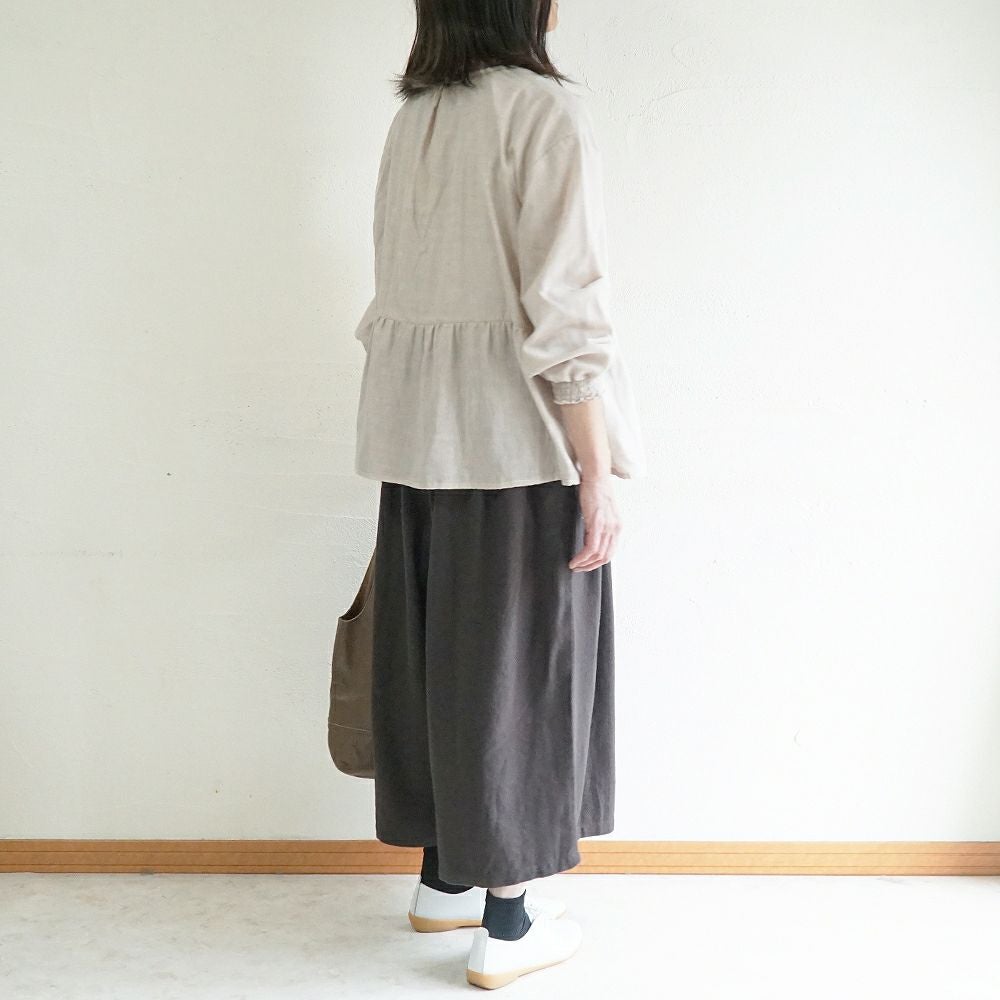 Branch m‘.,ブランチエム,ナチュラル,30代,40代,50代,60代,コットン,ゆったり,blouse,ブラウス,ガーゼ,ダブルガーゼ,コットンブラウス,ギャザーブラウス,