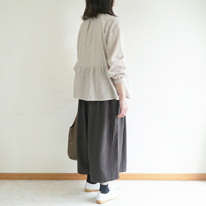 Branch m‘.,ブランチエム,ナチュラル,30代,40代,50代,60代,コットン,ゆったり,blouse,ブラウス,ガーゼ,ダブルガーゼ,コットンブラウス,ギャザーブラウス,