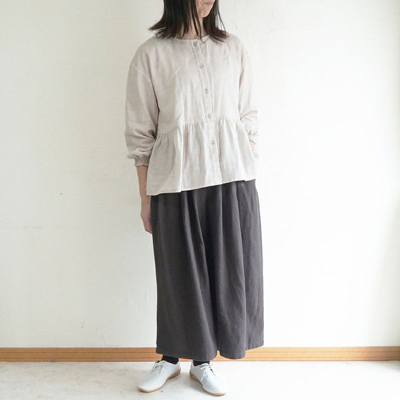 Branch m‘.,ブランチエム,ナチュラル,30代,40代,50代,60代,コットン,ゆったり,blouse,ブラウス,ガーゼ,ダブルガーゼ,コットンブラウス,ギャザーブラウス,