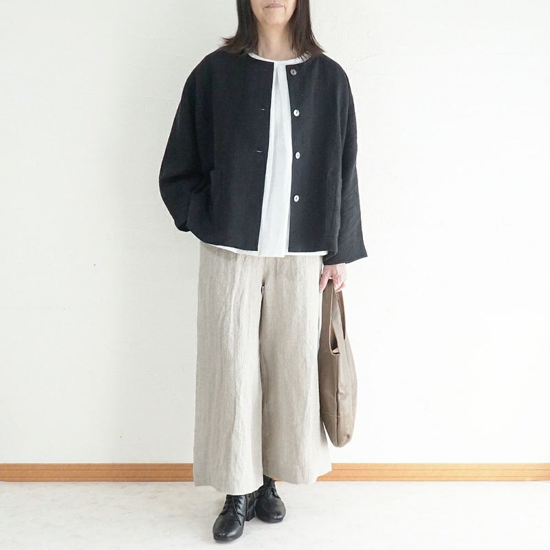 Branch m‘.,ブランチエム,ナチュラル,30代,40代,50代,60代,コーデセット,コーディネートセット,セット売り,ゆったり,リネン,リネンジャケット,ジャケット,クルーネックジャケット,ノーカラージャケット,ドルマンジャケット,パンツ,リネンパンツ,ワイドパンツ,リネンワイドパンツ,セットアップ