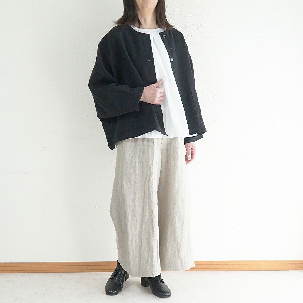 Branch m‘.,ブランチエム,ナチュラル,30代,40代,50代,60代,コーデセット,コーディネートセット,セット売り,ゆったり,リネン,リネンジャケット,ジャケット,クルーネックジャケット,ノーカラージャケット,ドルマンジャケット,パンツ,リネンパンツ,ワイドパンツ,リネンワイドパンツ,セットアップ