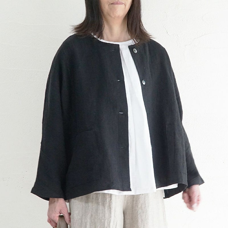 Branch m‘.,ブランチエム,ナチュラル,30代,40代,50代,60代,コーデセット,コーディネートセット,セット売り,ゆったり,リネン,リネンジャケット,ジャケット,クルーネックジャケット,ノーカラージャケット,ドルマンジャケット,パンツ,リネンパンツ,ワイドパンツ,リネンワイドパンツ,セットアップ