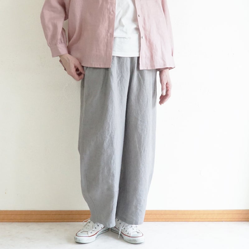 Branch m‘.,ブランチエム,ナチュラル,30代,40代,50代,60代,リネン,ゆったり,麻,パンツ,コクーンパンツ,バルーンパンツ,