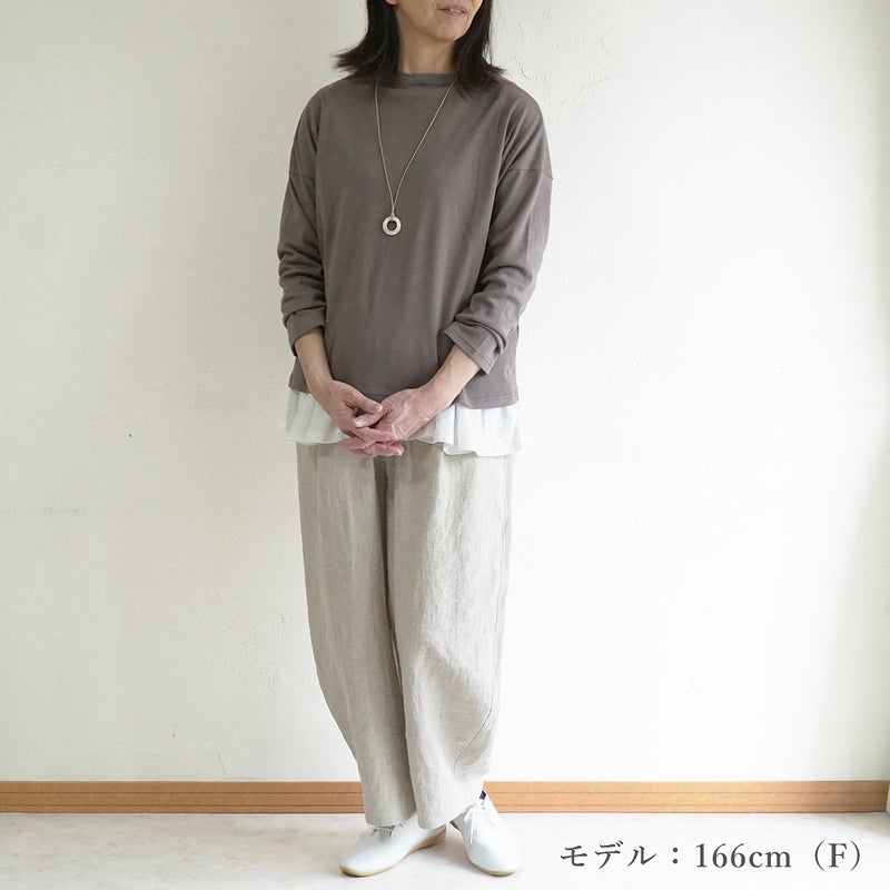 Branch m‘.,ブランチエム,ナチュラル,30代,40代,50代,60代,リネン,ゆったり,麻,パンツ,コクーンパンツ,バルーンパンツ,