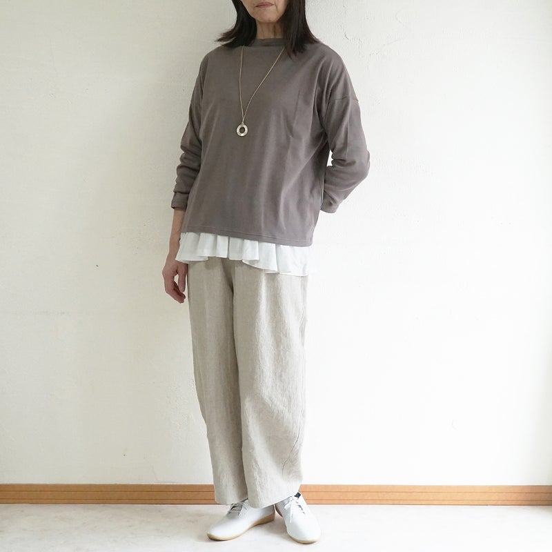 Branch m‘.,ブランチエム,ナチュラル,30代,40代,50代,60代,リネン,ゆったり,麻,パンツ,コクーンパンツ,バルーンパンツ,
