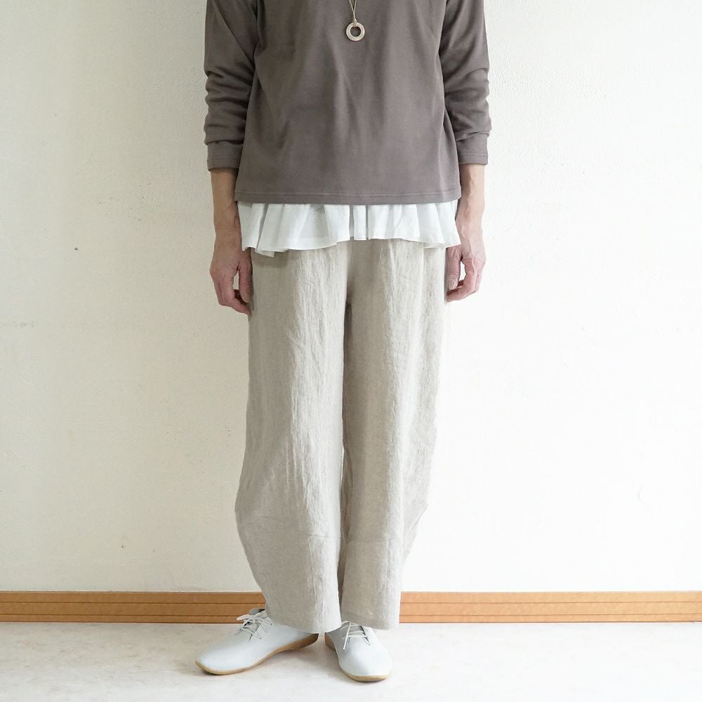 Branch m‘.,ブランチエム,ナチュラル,30代,40代,50代,60代,リネン,ゆったり,麻,パンツ,コクーンパンツ,バルーンパンツ,
