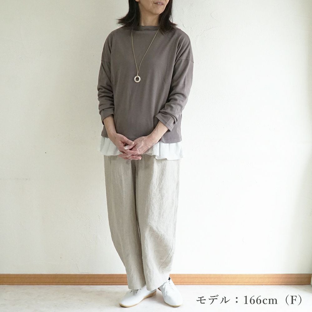 Branch m‘.,ブランチエム,ナチュラル,30代,40代,50代,60代,リネン,ゆったり,麻,パンツ,コクーンパンツ,バルーンパンツ,