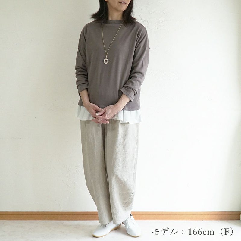 Branch m‘.,ブランチエム,ナチュラル,30代,40代,50代,60代,リネン,ゆったり,麻,パンツ,コクーンパンツ,バルーンパンツ,