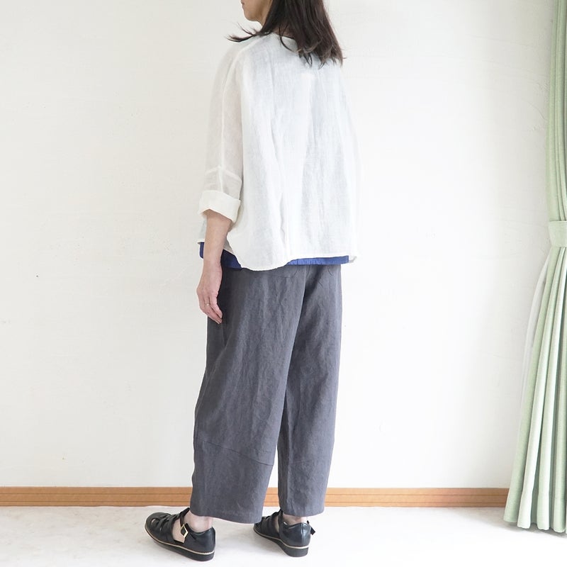 Branch m‘.,ブランチエム,ナチュラル,30代,40代,50代,60代,リネン,ゆったり,麻,パンツ,コクーンパンツ,バルーンパンツ,