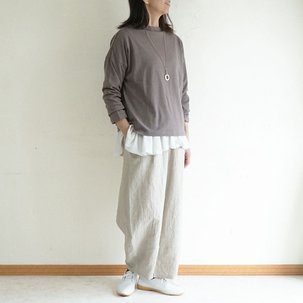 Branch m‘.,ブランチエム,ナチュラル,30代,40代,50代,60代,リネン,ゆったり,麻,パンツ,コクーンパンツ,バルーンパンツ,