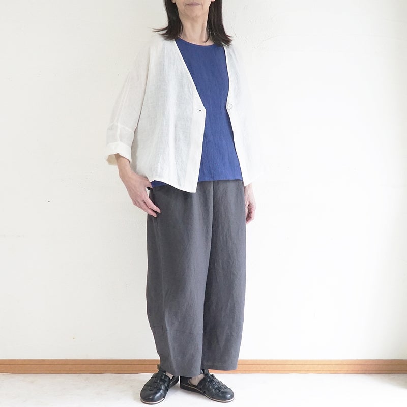 Branch m‘.,ブランチエム,ナチュラル,30代,40代,50代,60代,リネン,ゆったり,麻,パンツ,コクーンパンツ,バルーンパンツ,