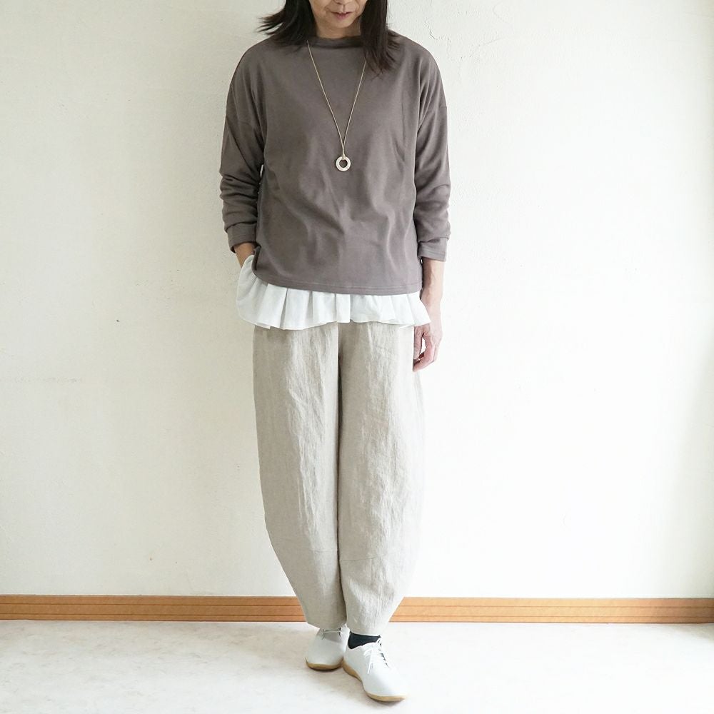 Branch m‘.,ブランチエム,ナチュラル,30代,40代,50代,60代,リネン,ゆったり,麻,パンツ,コクーンパンツ,バルーンパンツ,