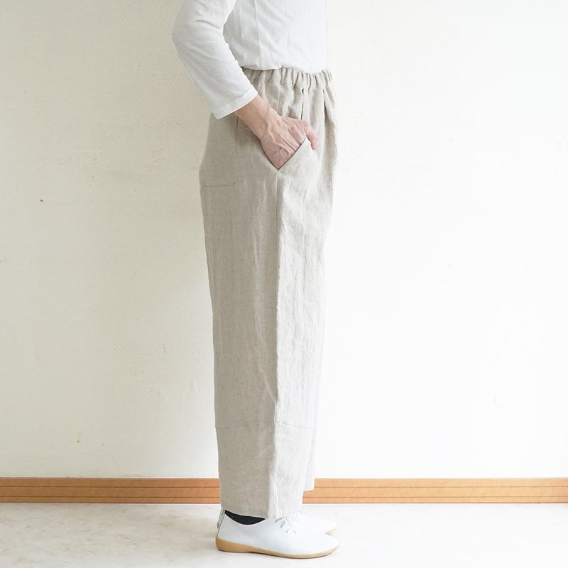 Branch m‘.,ブランチエム,ナチュラル,30代,40代,50代,60代,リネン,ゆったり,麻,パンツ,コクーンパンツ,バルーンパンツ,