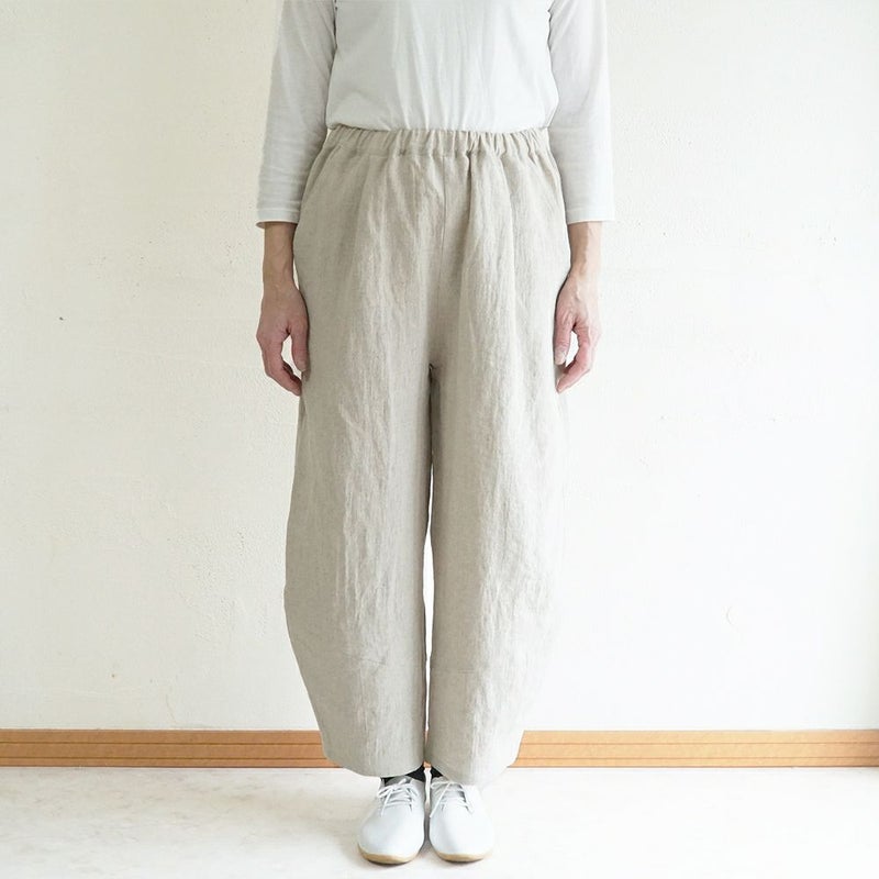 Branch m‘.,ブランチエム,ナチュラル,30代,40代,50代,60代,リネン,ゆったり,麻,パンツ,コクーンパンツ,バルーンパンツ,