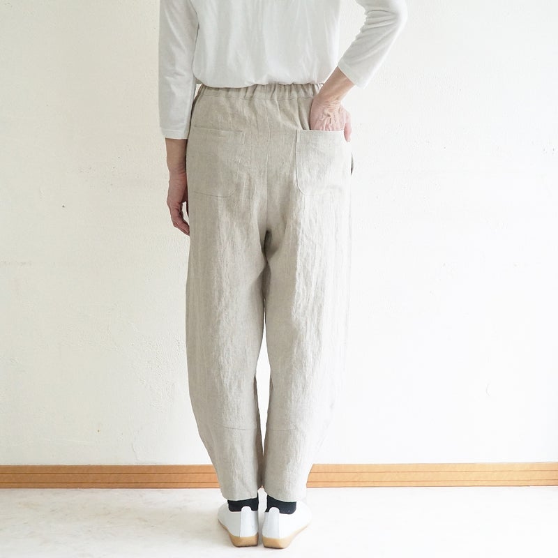 Branch m‘.,ブランチエム,ナチュラル,30代,40代,50代,60代,リネン,ゆったり,麻,パンツ,コクーンパンツ,バルーンパンツ,