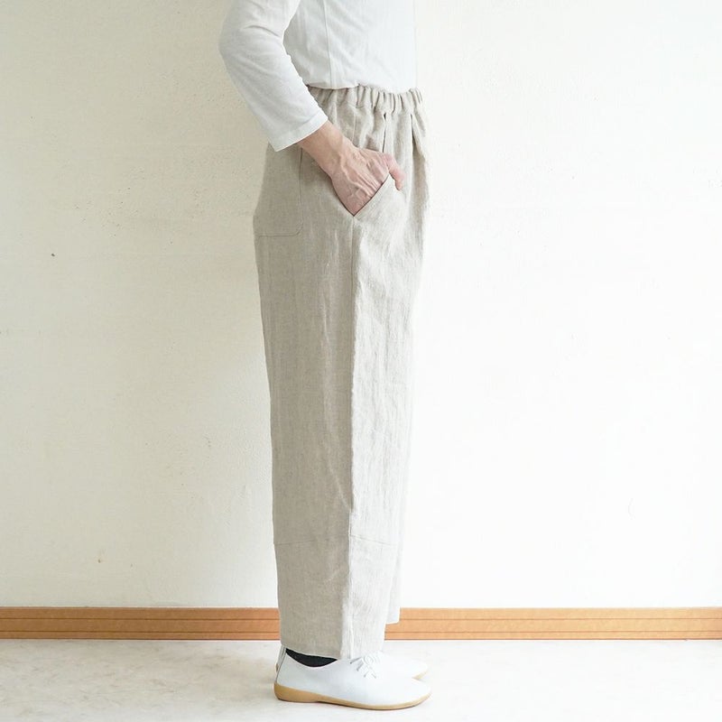 Branch m‘.,ブランチエム,ナチュラル,30代,40代,50代,60代,リネン,ゆったり,麻,パンツ,コクーンパンツ,バルーンパンツ,