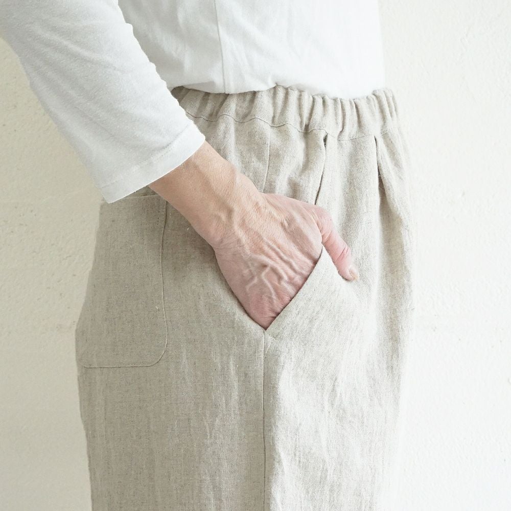 Branch m‘.,ブランチエム,ナチュラル,30代,40代,50代,60代,リネン,ゆったり,麻,パンツ,コクーンパンツ,バルーンパンツ,