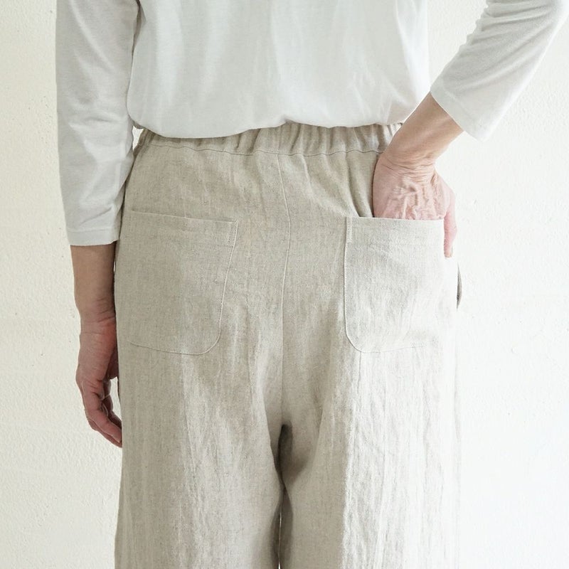 Branch m‘.,ブランチエム,ナチュラル,30代,40代,50代,60代,リネン,ゆったり,麻,パンツ,コクーンパンツ,バルーンパンツ,