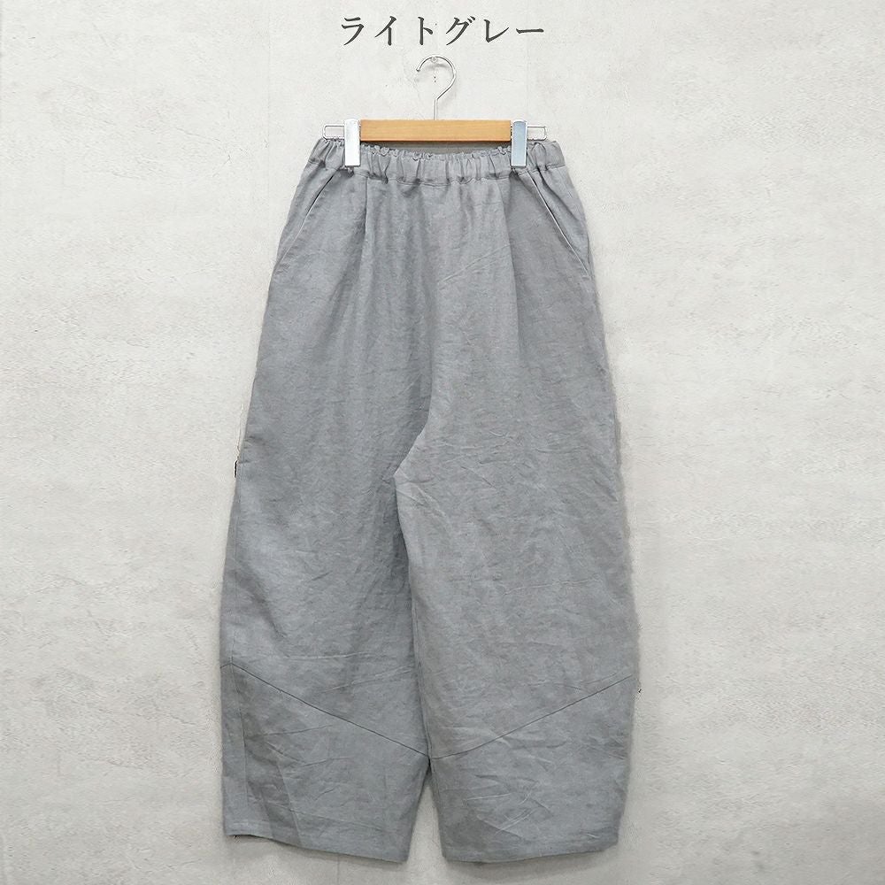 Branch m‘.,ブランチエム,ナチュラル,30代,40代,50代,60代,リネン,ゆったり,麻,パンツ,コクーンパンツ,バルーンパンツ,