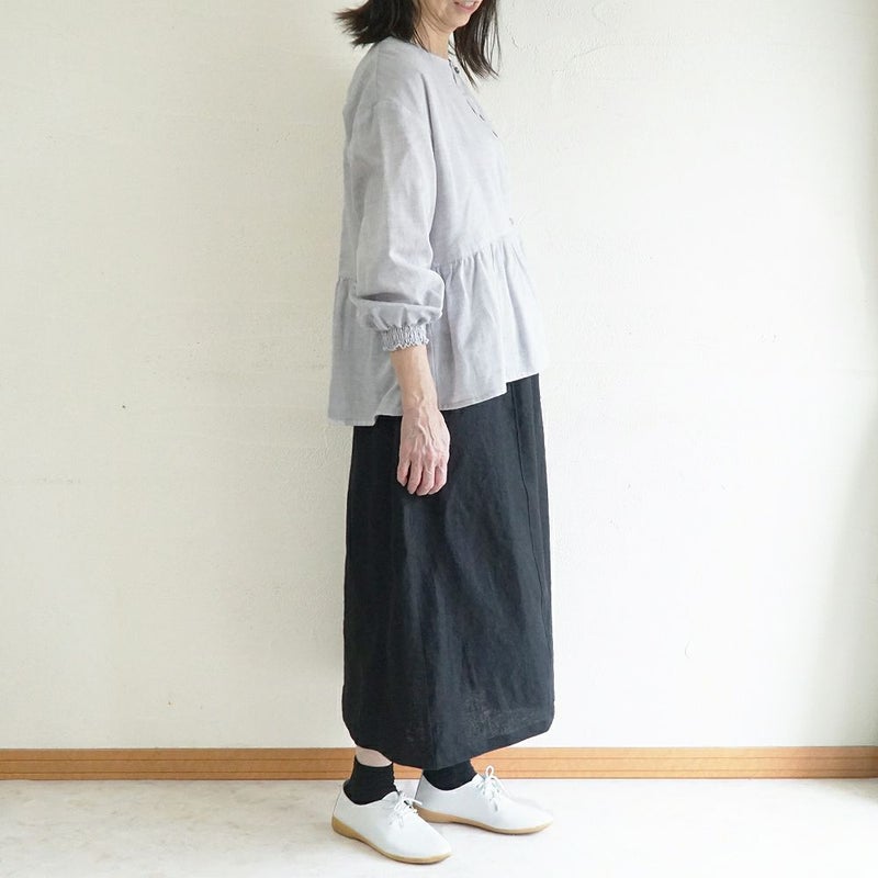 Branch m‘.,ブランチエム,ナチュラル,30代,40代,50代,60代,リネン,ゆったり,麻,スカート,リネンスカート,ナロースカート,