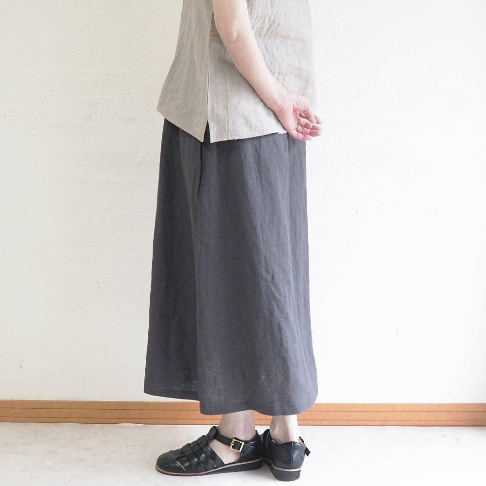 Branch m‘.,ブランチエム,ナチュラル,30代,40代,50代,60代,リネン,ゆったり,麻,スカート,リネンスカート,ナロースカート,