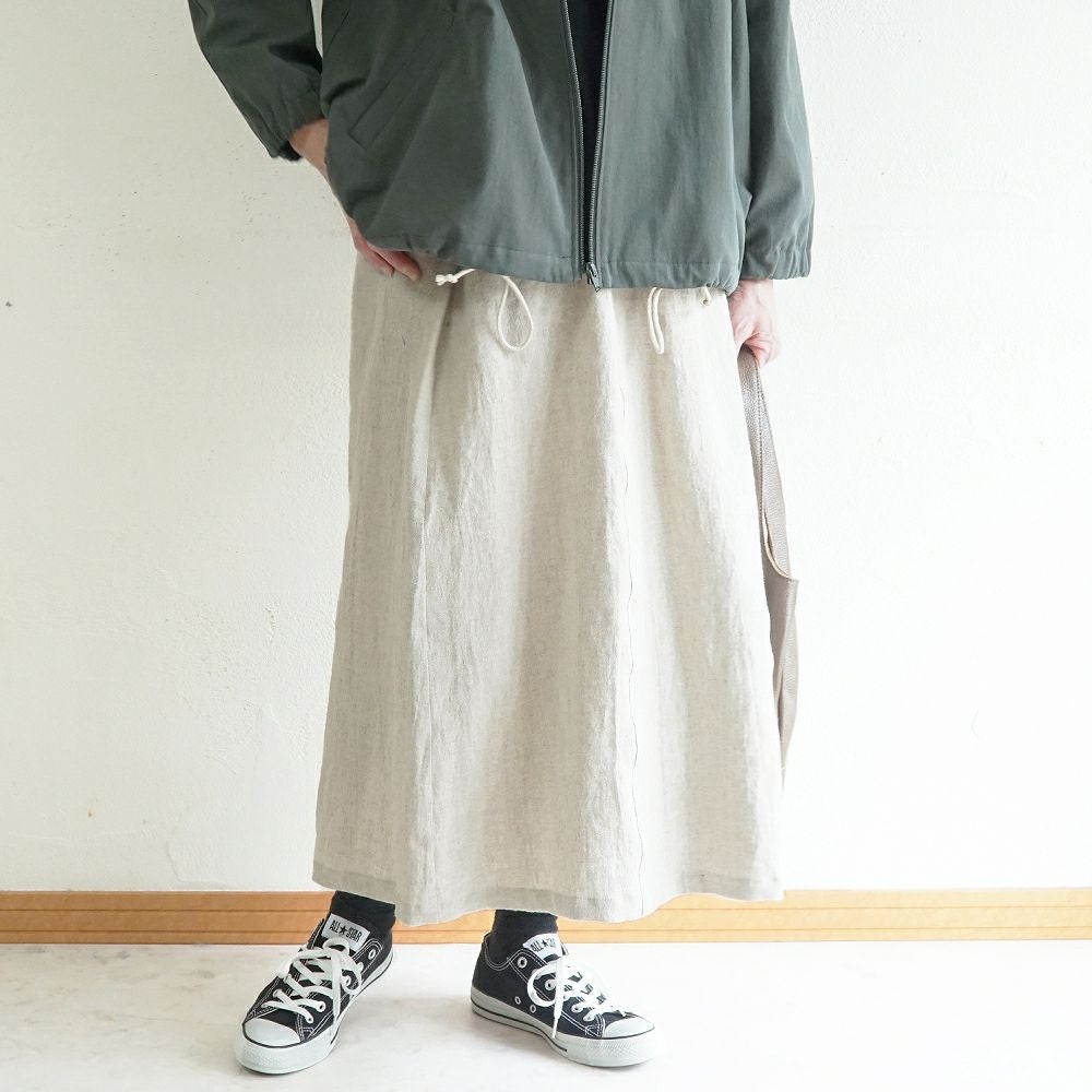 Branch m‘.,ブランチエム,ナチュラル,30代,40代,50代,60代,リネン,ゆったり,麻,スカート,リネンスカート,ナロースカート,