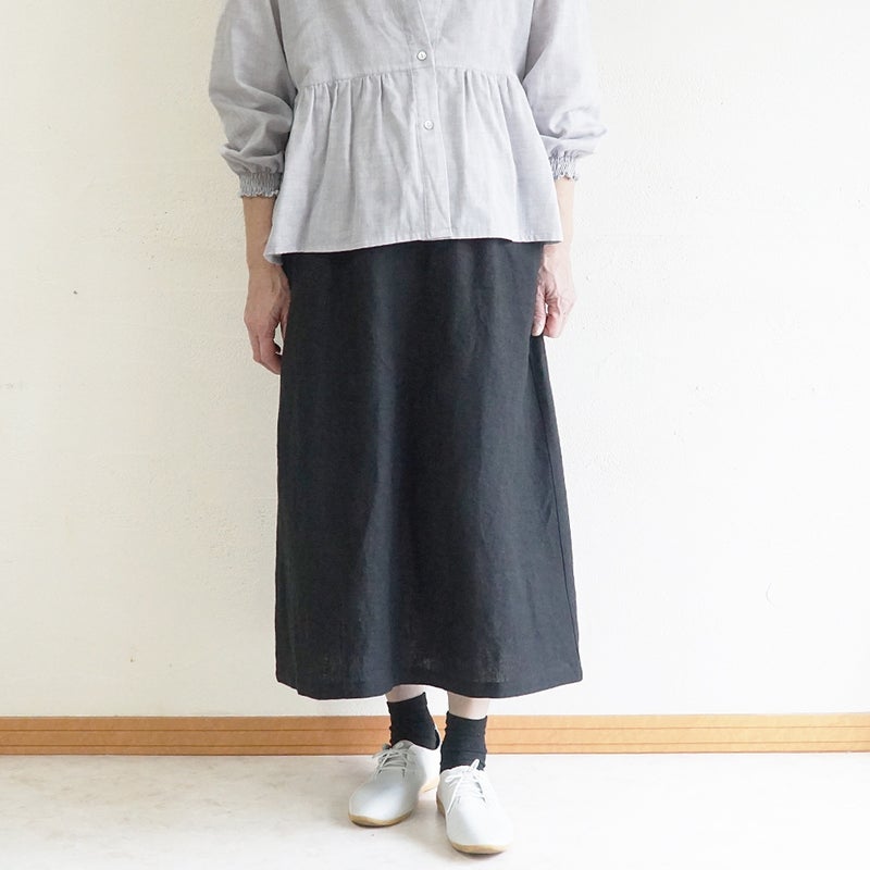 Branch m‘.,ブランチエム,ナチュラル,30代,40代,50代,60代,リネン,ゆったり,麻,スカート,リネンスカート,ナロースカート,