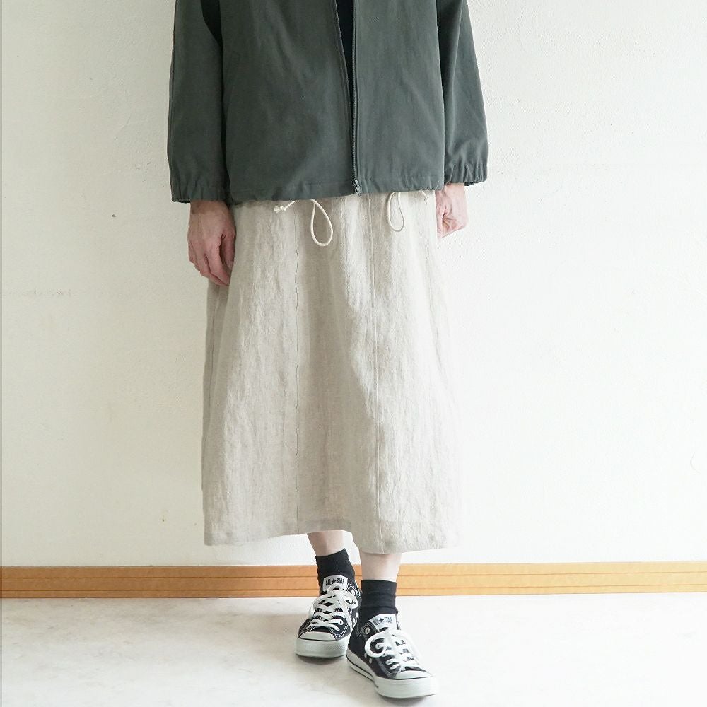 Branch m‘.,ブランチエム,ナチュラル,30代,40代,50代,60代,リネン,ゆったり,麻,スカート,リネンスカート,ナロースカート,