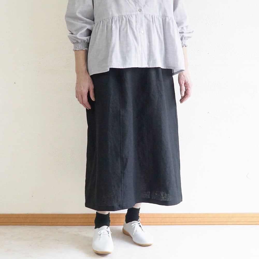 Branch m‘.,ブランチエム,ナチュラル,30代,40代,50代,60代,リネン,ゆったり,麻,スカート,リネンスカート,ナロースカート,