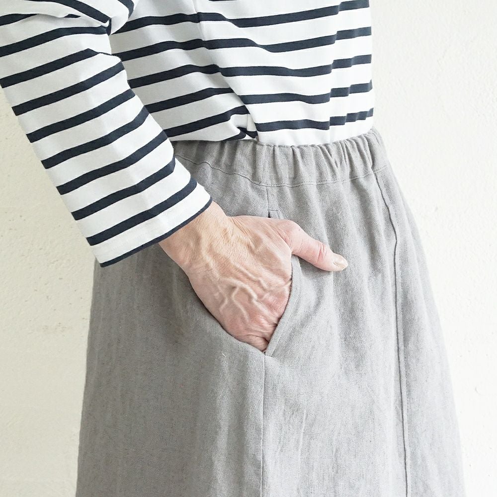 Branch m‘.,ブランチエム,ナチュラル,30代,40代,50代,60代,リネン,ゆったり,麻,スカート,リネンスカート,ナロースカート,