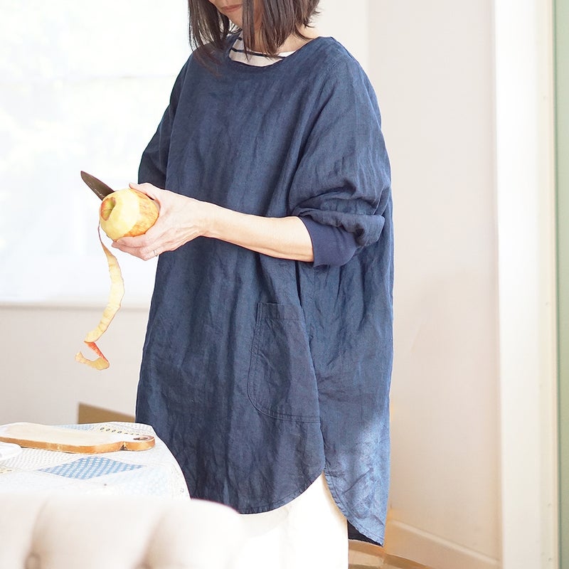 Branch m‘.,ブランチエム,ナチュラル,30代,40代,50代,60代,リネン,ゆったり,チュニック,リネンチュニック,割烹着,リネン割烹着,エプロン,リネンエプロン